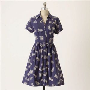 Anthropology Porridge Bicycle ShirtDress